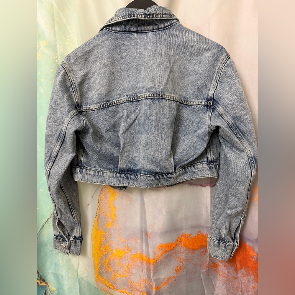 Marine Layer Ash Crop Denim Jacket - Women's Size: XS - Picture 9 of 14